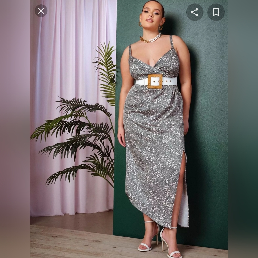 Eloquii satin wrap dress